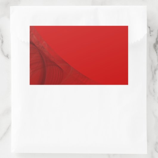 Rood Fractal Background Rectangle Sticker (Tas)