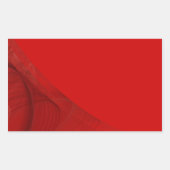 Rood Fractal Background Rectangle Sticker (Voorkant)