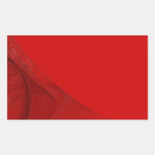 Rood Fractal Background Rectangle Sticker (Voorkant)