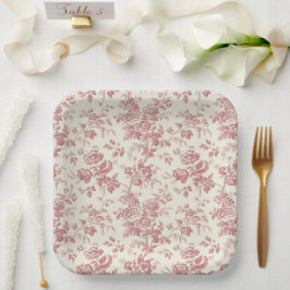 Rood Frans land Toile Papier Borden Papieren Bordje