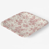 Rood Frans land Toile Papier Borden Papieren Bordje (Gebogen)