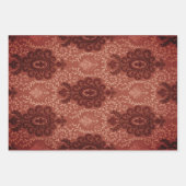 Rood  Frans Textiel Inpakpapier Vel (Voorkant 2)