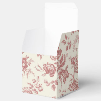 Rood Frans Toile Canvas Party Favor Box Bedankdoosjes