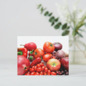 Rood fruit en groenten briefkaart (Staand voorkant)