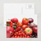 Rood fruit en groenten briefkaart (Voorkant / Achterkant)