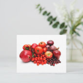 Rood fruit en groenten briefkaart (Staand voorkant)