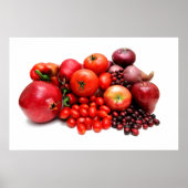 Rood fruit en groenten poster (Voorkant)