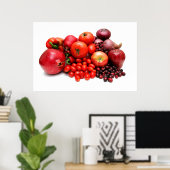 Rood fruit en groenten poster (Thuiskantoor)