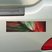 Rood & G Abstracte Fractal Background Bumpersticke Bumpersticker (Op auto)