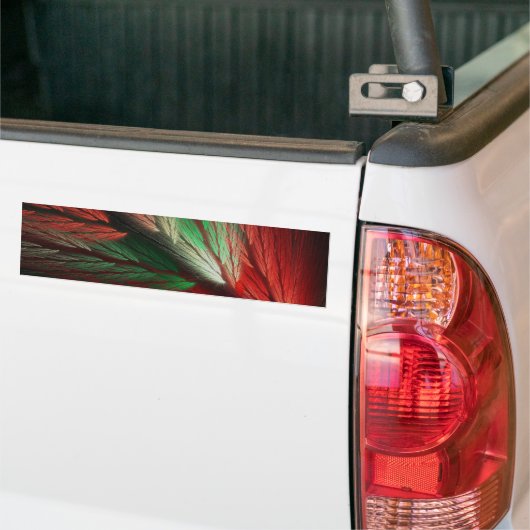 Rood & G Abstracte Fractal Background Bumpersticke Bumpersticker (Op Truck)