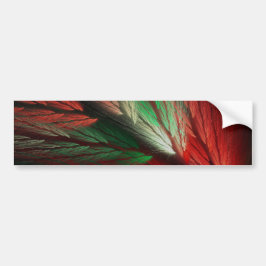 Rood & G Abstracte Fractal Background Bumpersticke Bumpersticker
