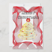 Rood gaas halo kerstboom kaart (Voorkant)