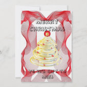 Rood gaas halo kerstboom kaart (Achterkant)