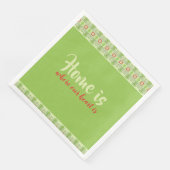 Rood geaccentueerd patroon servet (Hoek)