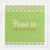 Rood geaccentueerd patroon servet (Voorkant)