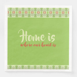 Rood geaccentueerd patroon servet