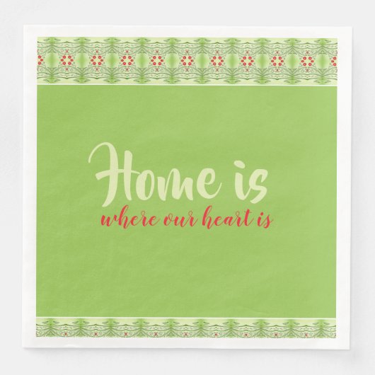 Rood geaccentueerd patroon servet (Voorkant)