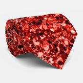 Rood gebak, glanzend en mousserend, kerstmis stropdas (Opgerold)