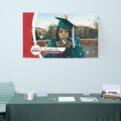 Rood gebogen Lijst Foto Afstuderen Spandoek (Beurs)