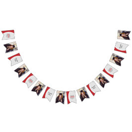 Rood gebogen Lijst Foto Afstuderen Vlaggetjes