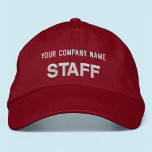 Rood Geborduurd Personeel Honkbal Pet Medewerker P<br><div class="desc">Personaliseer dit rode geraffineerde pet met Alternatieve Kleding eenvoudig met uw eigen aangepaste tekst. U kunt het ook aanpassen met uw logo of ander afbeelding. Deze chino twill pet stijl is 100% katoen. De "Flexfit Wool Pet" stijl heeft mogelijkheden om uw borduurwerk toe te voegen aan de zijkanten en achterkant....</div>
