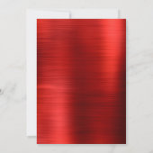 Rood geborsteld metaal en glitter Afstuderen Kaart (Achterkant)