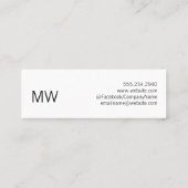 rood geborsteld metaal mini visitekaartje (Achterkant)