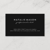 Rood geborsteld | Monogram Visitekaartje (Achterkant)