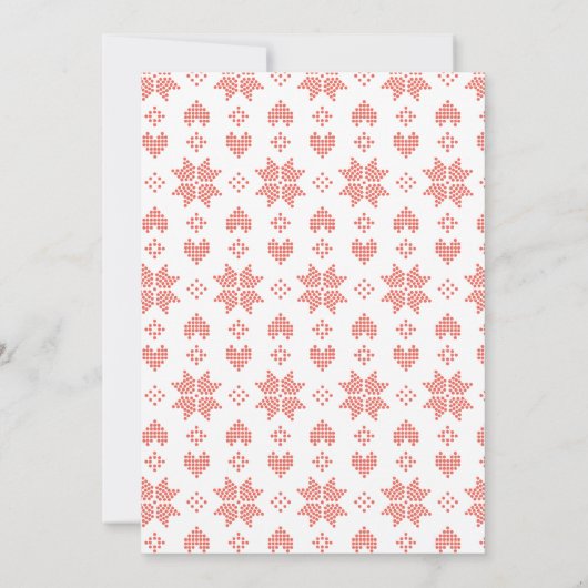 Rood gebreid Sweater Pattern-fotokaartje Kaart (Achterkant)