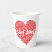 Rood gebundeld hartsontwerp papieren bekers (Voorkant)