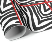 Rood geconfectioneerd Zebra omslagpapier Cadeaupapier (Rol Hoek)