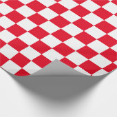 Rood gecontroleerd cadeaupapier (Hoek)