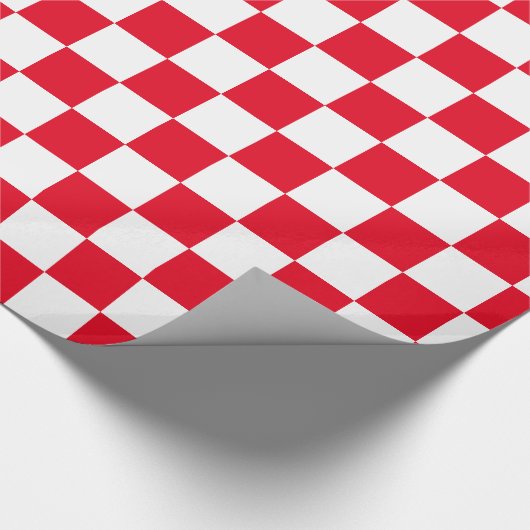 Rood gecontroleerd cadeaupapier (Hoek)