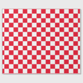 Rood gecontroleerd cadeaupapier (Vlak)