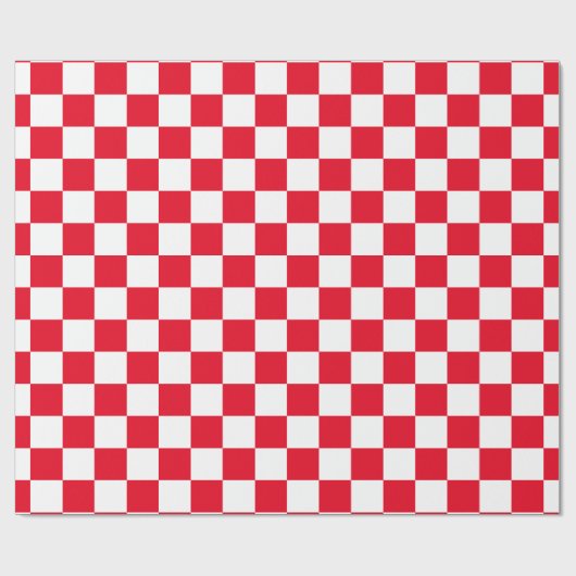 Rood gecontroleerd cadeaupapier (Vlak)