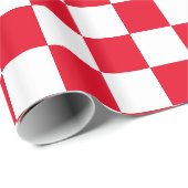 Rood gecontroleerd cadeaupapier (Rol Hoek)