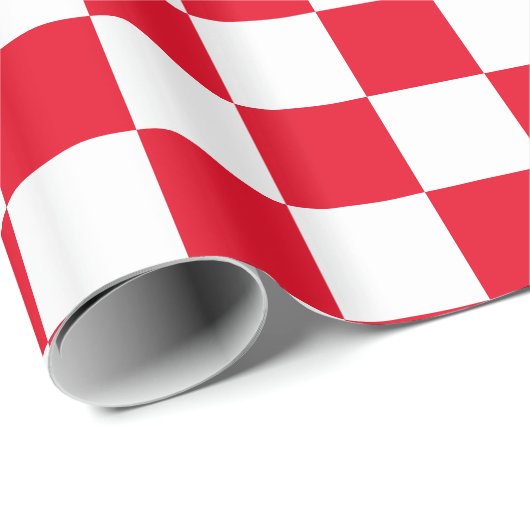 Rood gecontroleerd cadeaupapier (Rol Hoek)