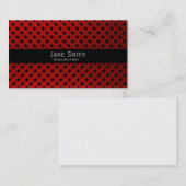 Rood gecontroleerd tartan patroon modern stijlvol visitekaartje (Voorkant / Achterkant)