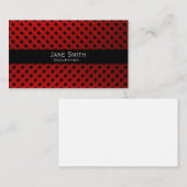 Rood gecontroleerd tartan patroon modern stijlvol visitekaartje (Voorkant / Achterkant)