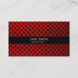 Rood gecontroleerd tartan patroon modern stijlvol visitekaartje