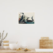 Rood-Gedekte duiker door Poster van Audubon (Keuken)