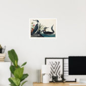 Rood-Gedekte duiker door Poster van Audubon (Thuiskantoor)