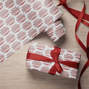 Rood gedempte moderne klasse van verpakkingspapier cadeaupapier