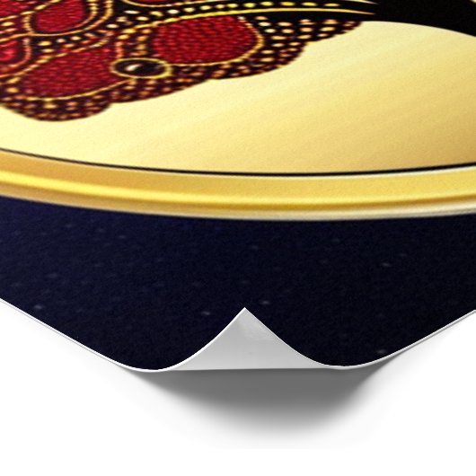 Rood Gedetailleerde boom van het Poster van het Le (Hoek)