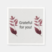 Rood gedroogde herfst bladeren servet (Voorkant)