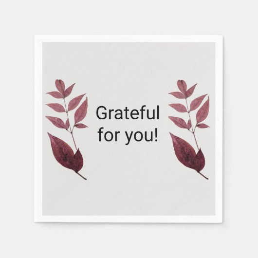 Rood gedroogde herfst bladeren servet (Voorkant)