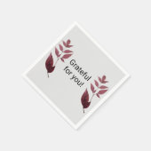 Rood gedroogde herfst bladeren servet (Hoek)