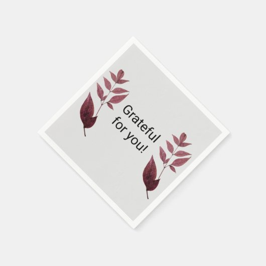 Rood gedroogde herfst bladeren servet (Hoek)