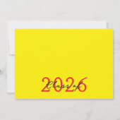 Rood & Geel 6 Foto Filmstrip Afstuderen Collage Kaart (Achterkant)