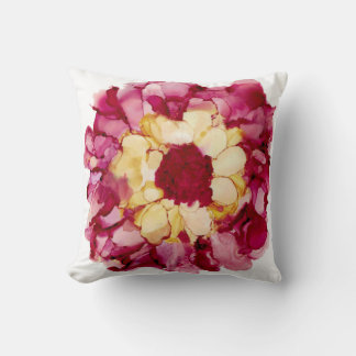Rood & Geel Abstract Flower Sierkussen